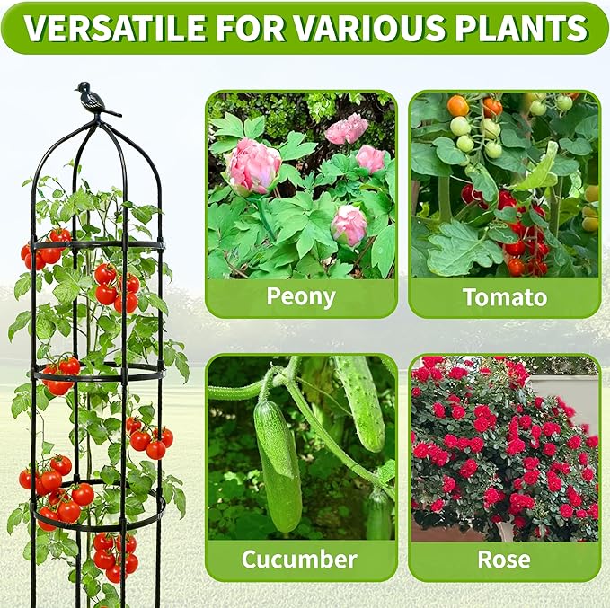 2-Pack 6.7FT Garden Obelisk Trellis - Image 6