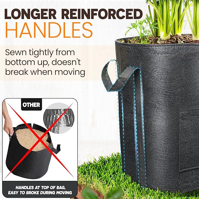 4Pcs 15 Gallon Potato Grow Bags - Image 3