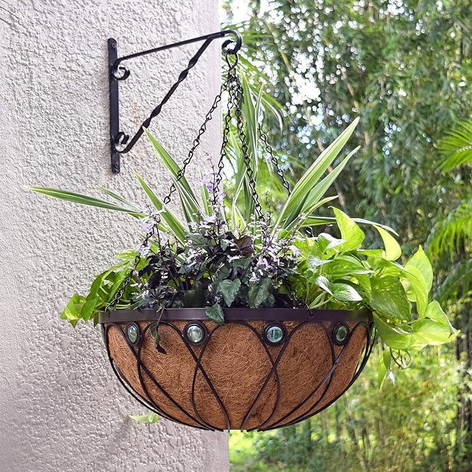 Arcadia Garden Products Emerald Series Round Hanging Basket Planters, 20-Inch - Image 3