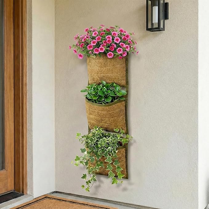Vertical Garden Planter, 3 Pocket, Living wall Planter, Hanging wall planters - Image 8
