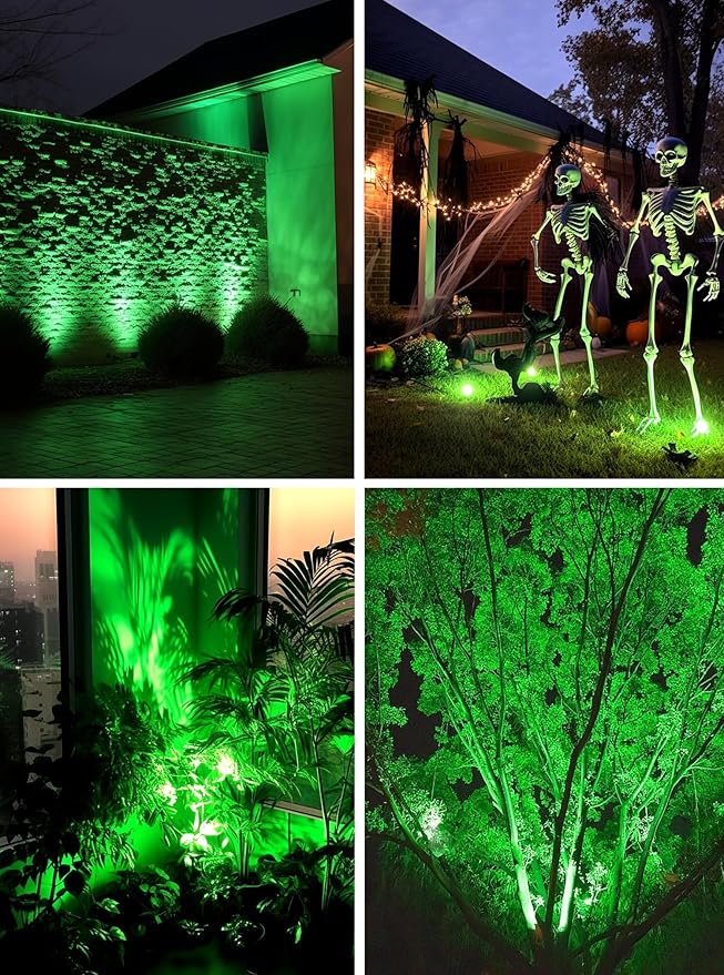 Christmas Green LED Spot Lights Landscape Lights Outdoor, 110v Plug in - Image 7