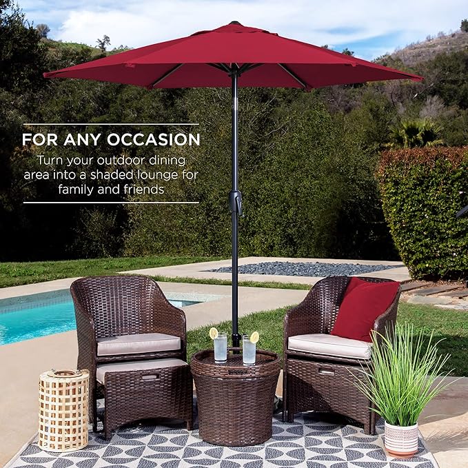 Best Choice Products 7.5ft Heavy-Duty Round Outdoor Market Table Patio Umbrella - Image 3