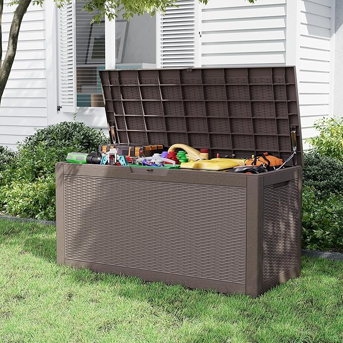 Outdoor Storage Box, Resin Deck Boxes Indoor and outdoor, Waterproof Storage - Image 8