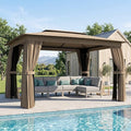 Outsunny 10' x 12' Outdoor Patio Gazebo, Heavy Duty Gazebo Canopy Shelter by Outsunny