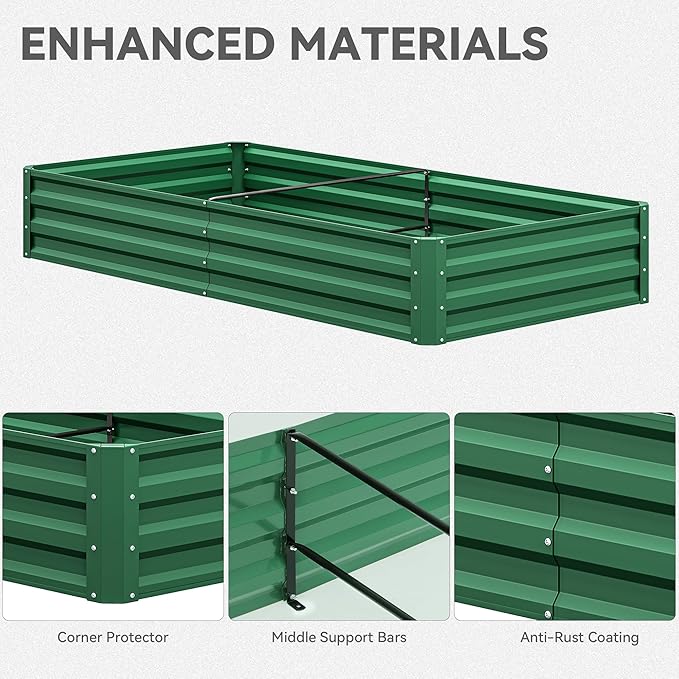 YITAHOME 72x36x12 in 2pcs Galvanized Raised Garden Bed Kit, Large Metal Planter - Image 7