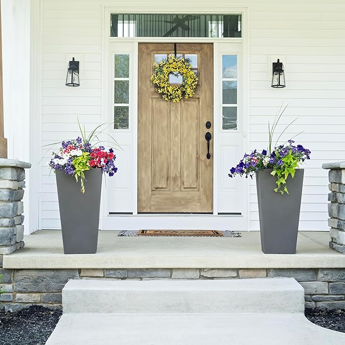 Step2 Tremont Tall Square Tapered Planter, Large Planters - Image 7