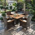 RoyalCraft 5 Piece Patio Wicker Dining Sets by Bringyoubetterlife