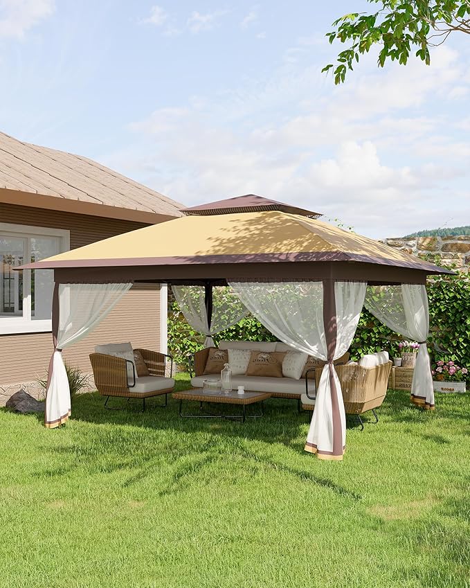 Canopy Tent 12x12 ft, Pop Up Gazebo One-Push Setup - Image 9