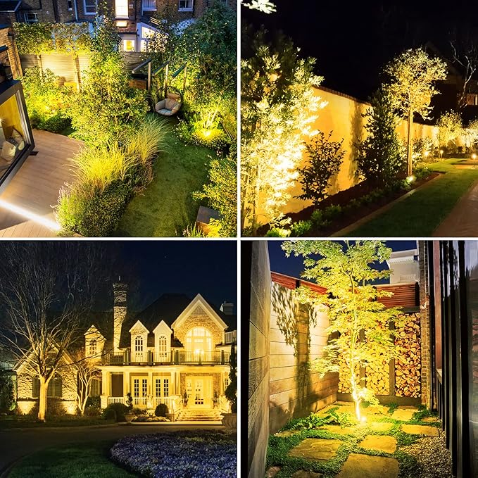T-SUNUS Christmas Solar Landscape Spotlights Warm White, 2W Garden Spot Lights - Image 8