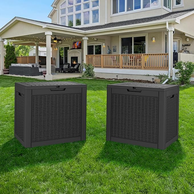 Outdoor Storage Box, Resin Deck Boxes Indoor and outdoor, Waterproof Storage - Image 7
