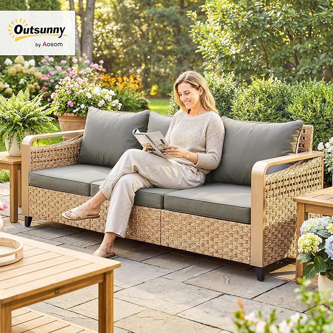 Outsunny Outdoor Patio Couch - Image 2