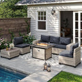 7 Pieces Outdoor Patio Furniture Set by MuphyersPatioFurniture
