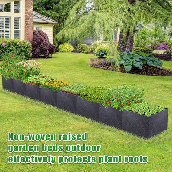 POILKMNI 16x2x1ft Fabric Raised Garden Bed - Image 8