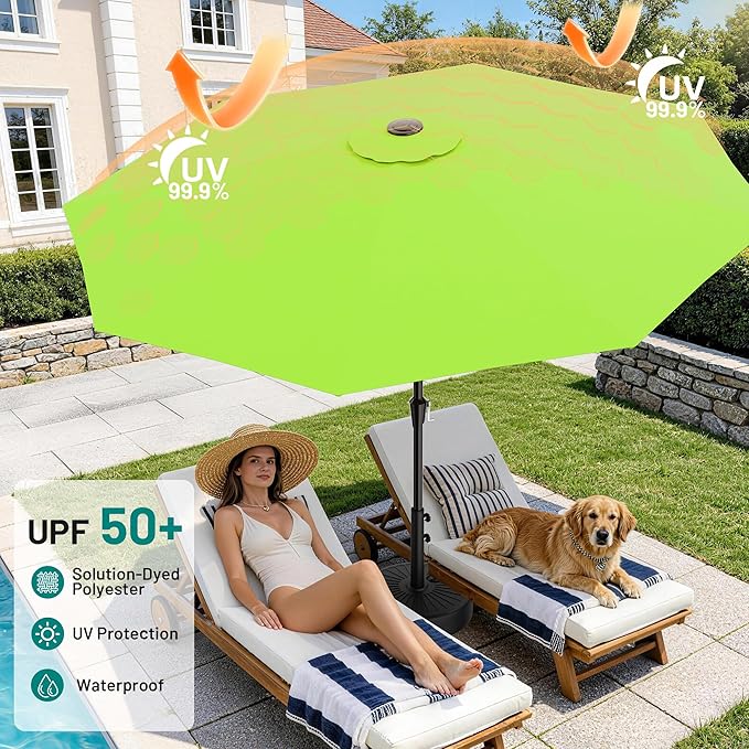 AreShark 9 FT Patio Umbrella for Outdoor, Outdoor Umbrella - Image 4