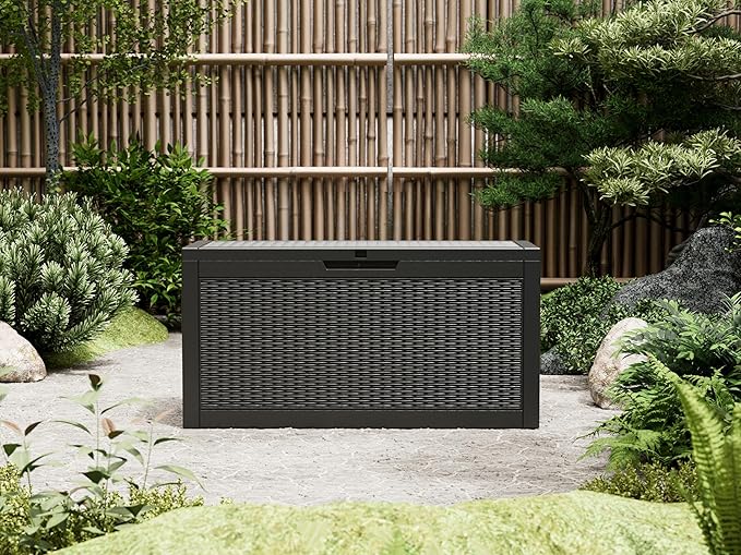 Outdoor Storage Box, Resin Deck Boxes Indoor and outdoor, Waterproof Storage - Image 6