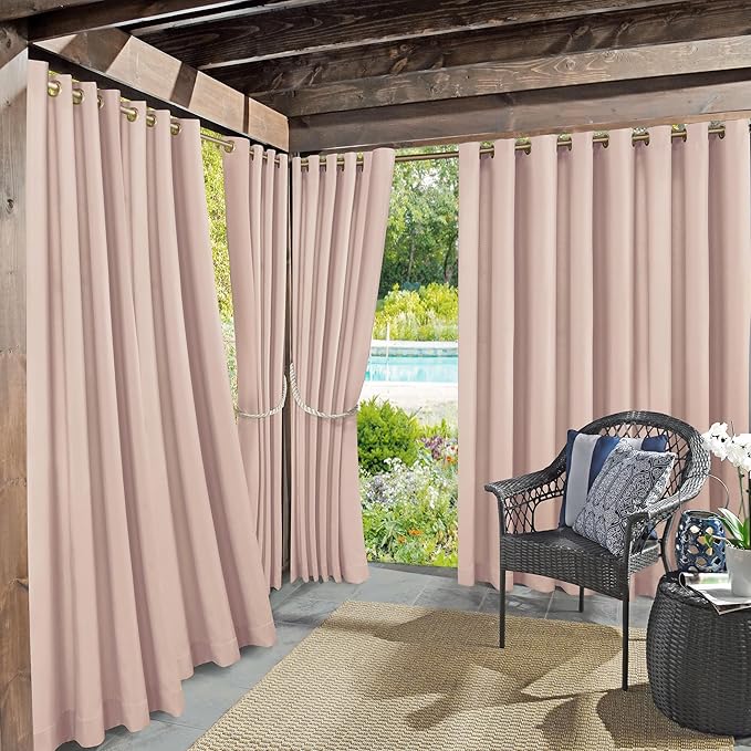 Sun Zero Marina Indoor/Outdoor UV Protectant Energy Efficient Grommet Curtain by SunZero%E2%84%A2
