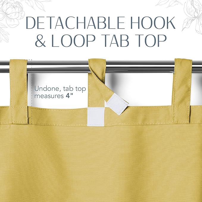 Elrene Home Fashions Matine Weatherproof Tab-Top Indoor/Outdoor Solid Color - Image 5