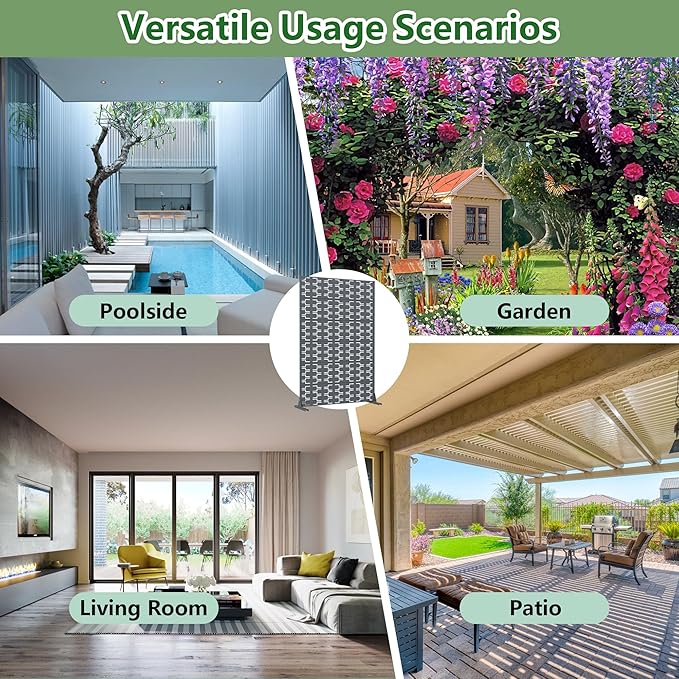 Casaphoria Metal Privacy Screen Outdoor, Drakgrey-Brick - Image 6