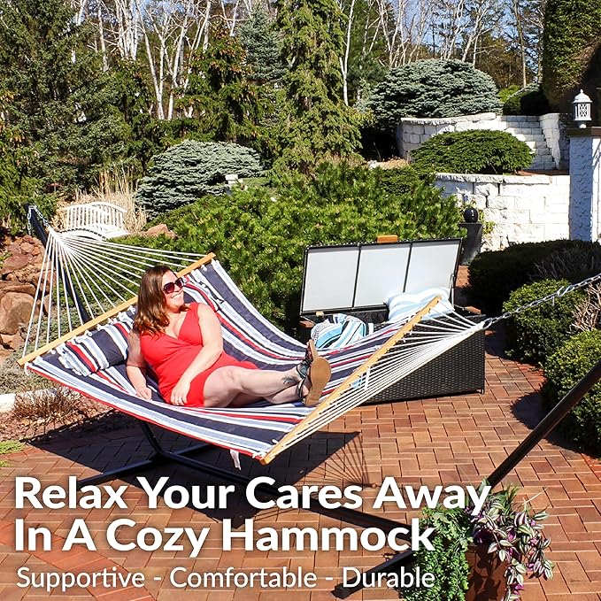 Sunnydaze Quilted Outdoor Hammock - Image 4