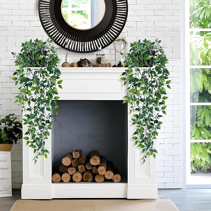 Waipfaru 2Pcs Fake Hanging Plants - Image 2