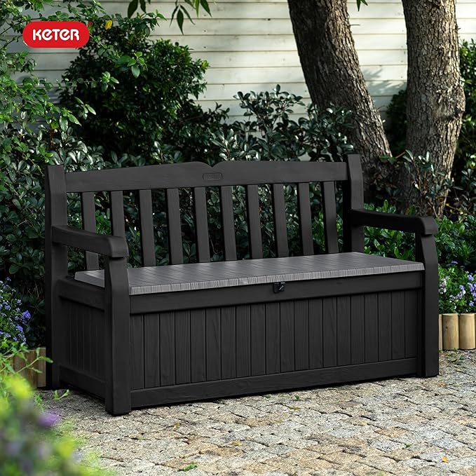 Keter Solana 70 Gallon Storage Bench Deck Box - Image 2