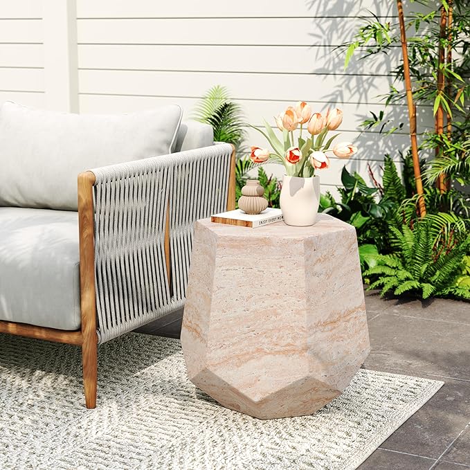 Christopher Knight Home Jayme 18.75" Indoor Outdoor Hexagonal Accent Side Table by ChristopherKnightHome