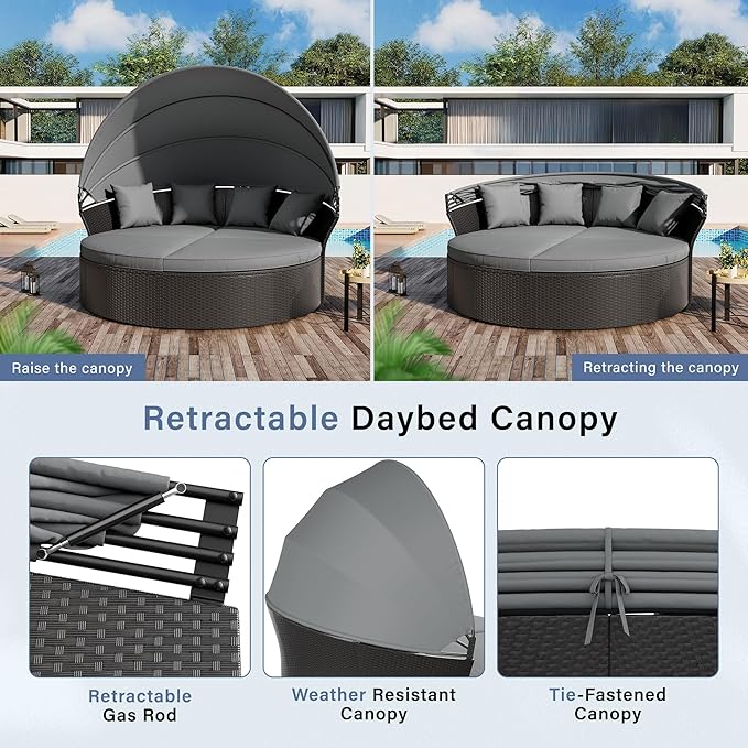 Crownland Outdoor Round Daybed - Image 5