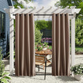 NICETOWN 2 Panels Blackout Patio Waterproof Outdoor Curtains, Insulated Top & by NICETOWN