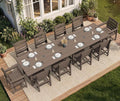 SERWALL Patio Dining Sets for 10 Person, HDPE Dining Set by SERWALL