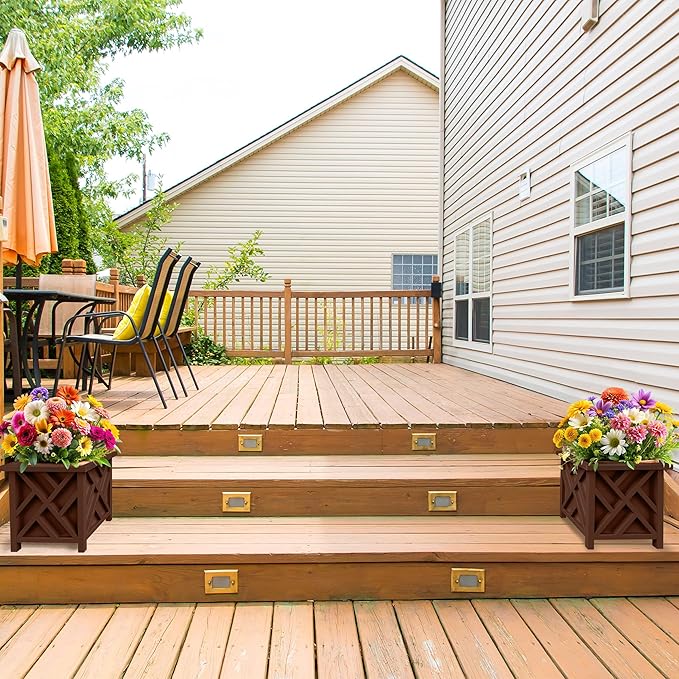 Lattice Design Outdoor Planter Box 2-Pack - Image 5