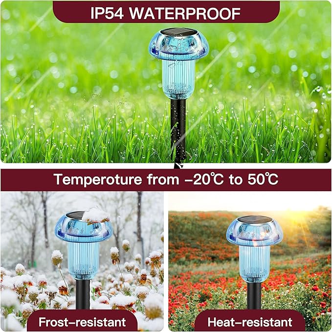 Easter Solar Pathway Lights Outdoor Decorative 4 Pack, Valentines Day Halloween - Image 4