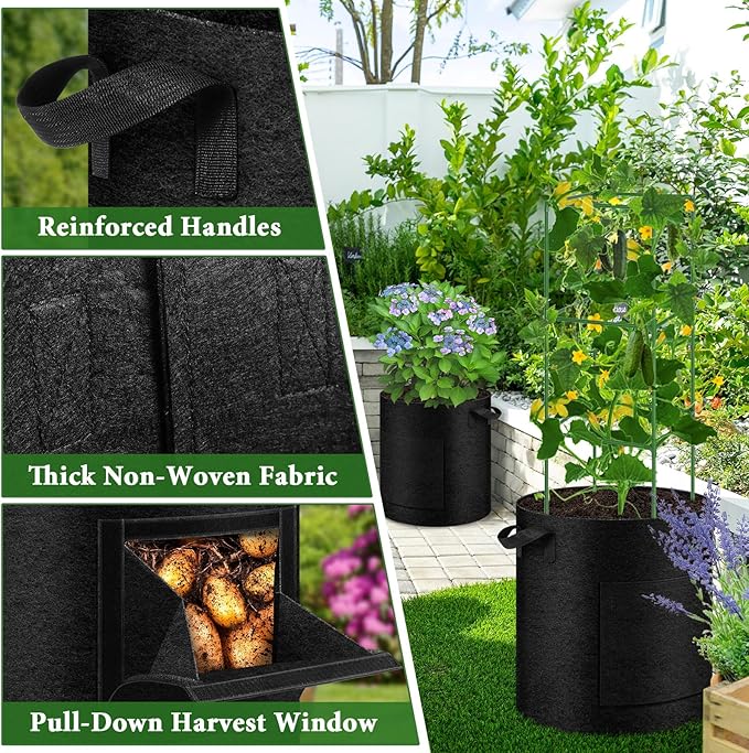 2 Pack 15 Gallon Potato Grow Bags - Image 4
