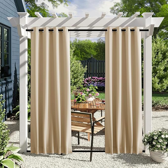 NICETOWN 2 Panels Outdoor Curtains - Image 2
