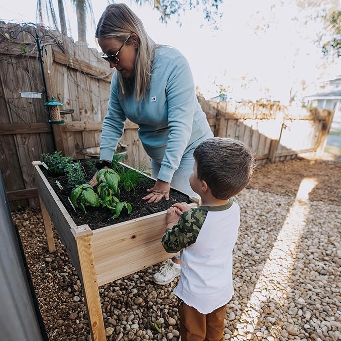Backyard Expressions Wooden Raised Garden Bed | 48" x 24" x 30" Elevated - Image 5