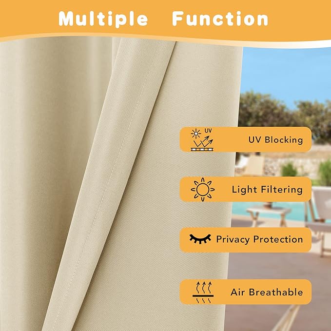 HolidayIdeas Extra Wide Outdoor Curtains - Image 3