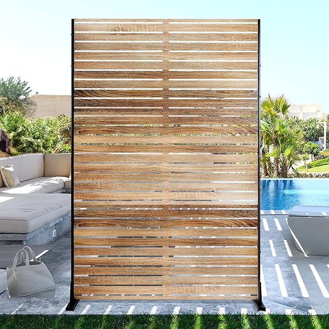 FENCY Outdoor Privacy Screen, Freestanding Decorative by FENCY