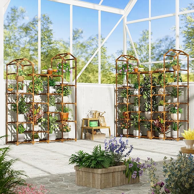 EnHomee Plant Stand Indoor Plant Stands Outdoor Tall Plant Shelf - Image 6