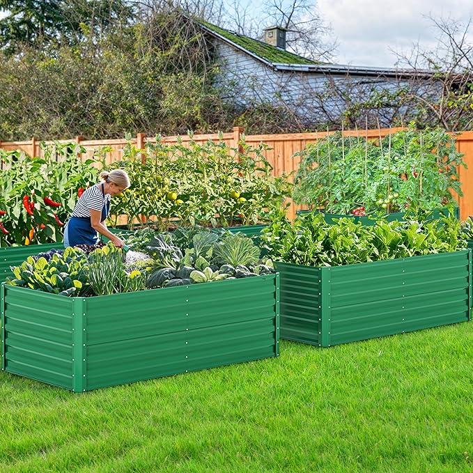 YITAHOME 6x3x2ft Outdoor Raised Garden Bed Kit, Large Metal Patio Planter Box - Image 3