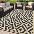 SAND MINE Reversible Mats, Plastic Straw Rug, Modern Area Rug, Large Floor Mat by SANDMIND