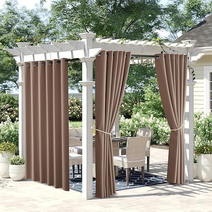 NICETOWN 2 Panels Outdoor Curtains by NICETOWN