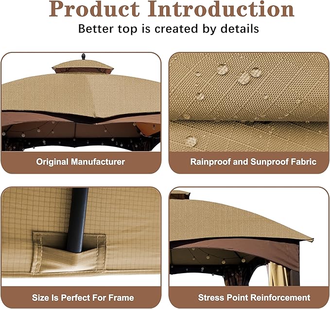 SCOCANOPY Beige Ripstop Replacement Top - Image 5