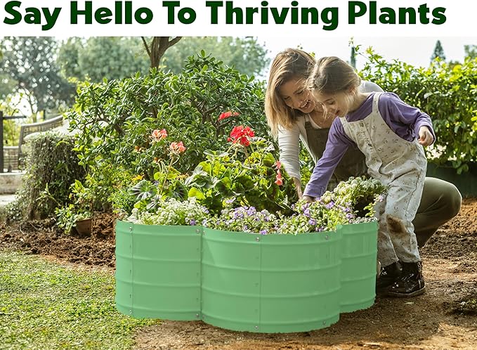 Plant & Plot Galvanized Raised Garden Beds Outdoor // 3×3×1 ft Planter Raised - Image 3