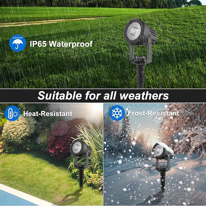 Solar Spot Lights Outdoor, 4-in-1 Solar Landscape Spotlight Waterproof 9.8ft - Image 8