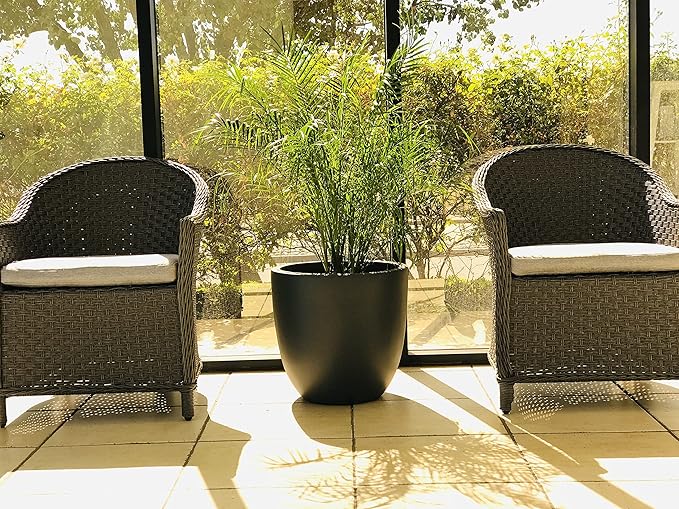 Kante 18 Inch Dia Round Concrete Planter, Indoor Outdoor Large Plant Pot - Image 9