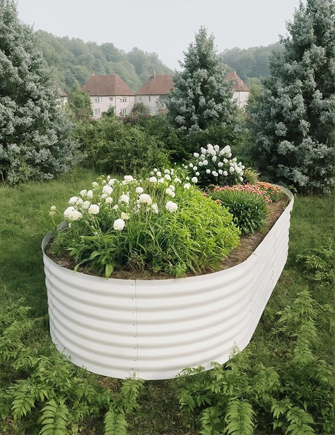 GarveeLife 8x4x2 ft Galvanized Raised Garden Bed by GarveeLife