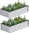 2PCS 4x2x1FT Galvanized Raised Garden Bed, Galvanized Planter Raised Garden by AyenGuard