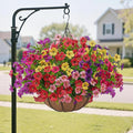 Artificial Faux Hanging Plants Flowers Basket by Tiabean