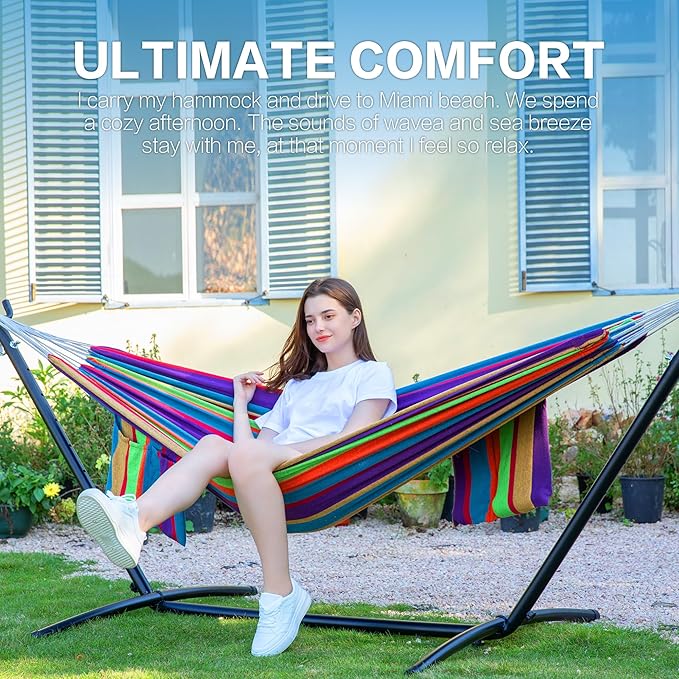 PNAEUT Double Hammocks with Stand - Image 2