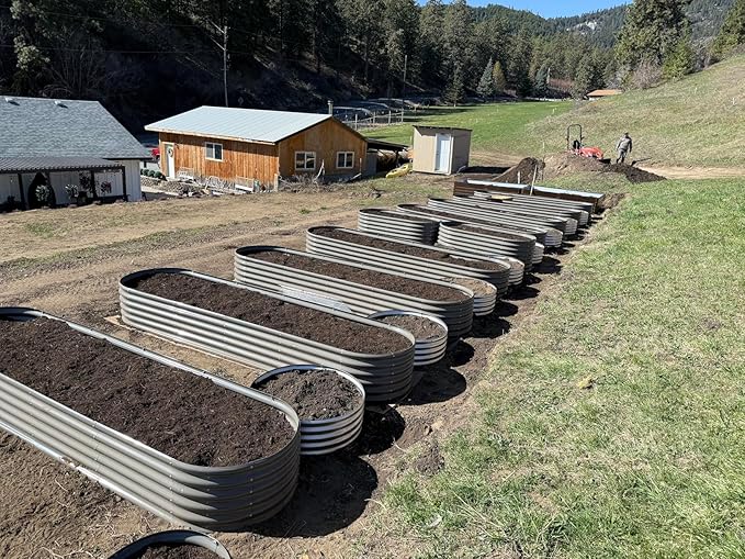 A ANLEOLIFE Set of 6, 18 Inch Tall Quartz Grey Raised Garden Beds Kit, - Image 4