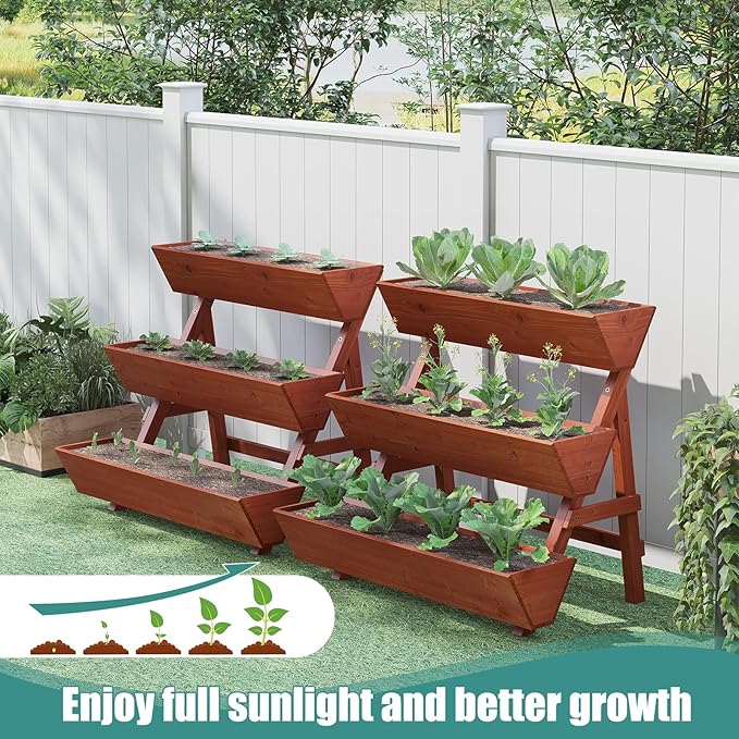 Raised Garden Bed, 3 Tier Vertical Garden Planter - Image 7